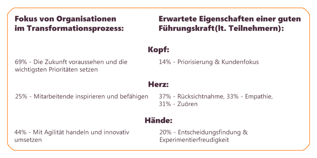 Fokus von Organisationenim Transformationsprozess: